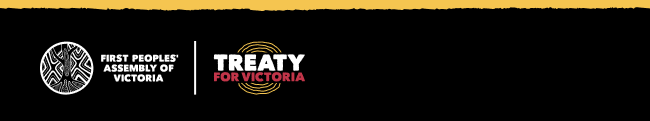 First Peoples' Assembly of Victoria and Treaty for Victoria logos. Team Treaty